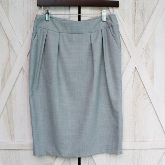Lafayette 148 New York Wool Blend Pencil Skirt 2 - Picture 1 of 11